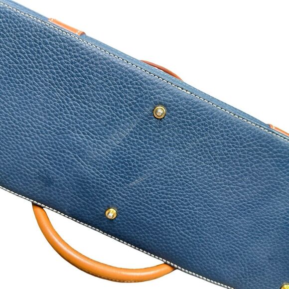 Dooney & Bourke Navy Blue Pebbled Leather Satchel - 14.5” x 8.5” x 5.25” - Picture 11 of 11